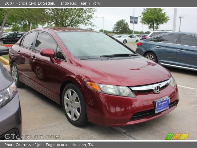 2007 Honda Civic LX Sedan in Tango Red Pearl