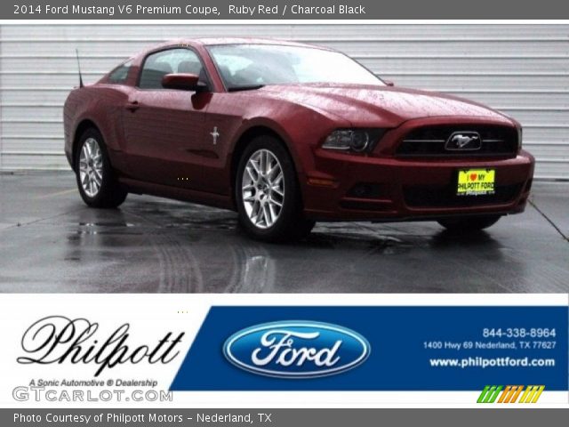 2014 Ford Mustang V6 Premium Coupe in Ruby Red