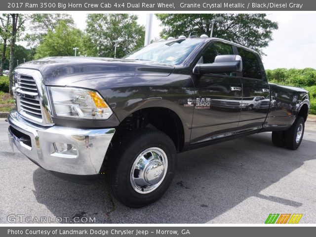 2017 Ram 3500 Big Horn Crew Cab 4x4 Dual Rear Wheel in Granite Crystal Metallic