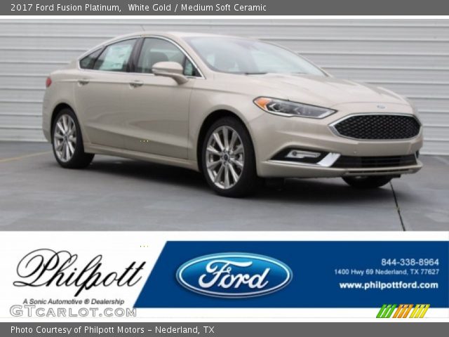 2017 Ford Fusion Platinum in White Gold