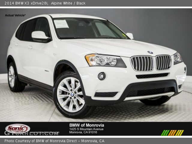 2014 BMW X3 xDrive28i in Alpine White