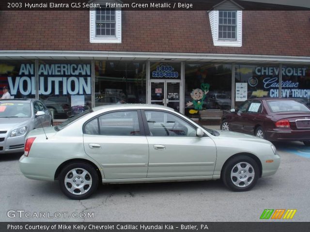 2003 Hyundai Elantra GLS Sedan in Platinum Green Metallic