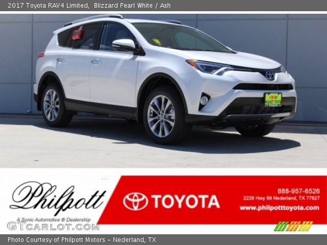 2017 Toyota RAV4 Limited in Blizzard Pearl White