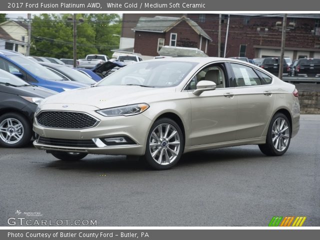 2017 Ford Fusion Platinum AWD in White Gold