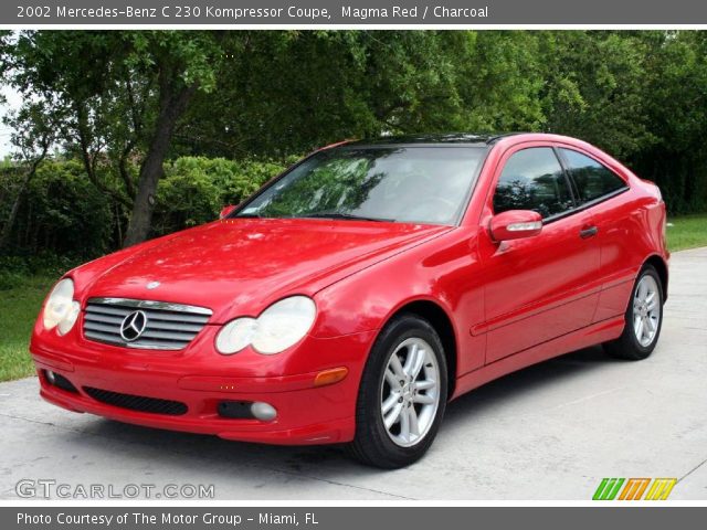2002 Mercedes-Benz C 230 Kompressor Coupe in Magma Red