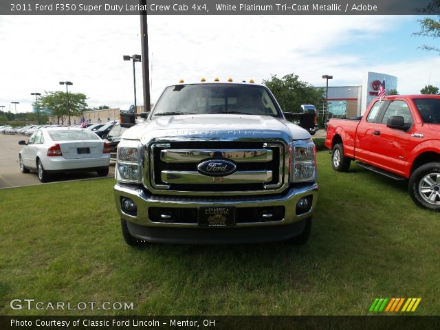 2011 Ford F350 Super Duty Lariat Crew Cab 4x4 in White Platinum Tri-Coat Metallic