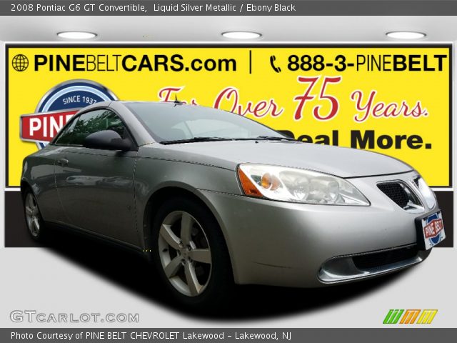 2008 Pontiac G6 GT Convertible in Liquid Silver Metallic