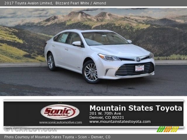 2017 Toyota Avalon Limited in Blizzard Pearl White