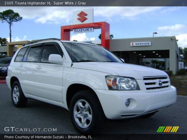 2005 Toyota Highlander I4 in Super White