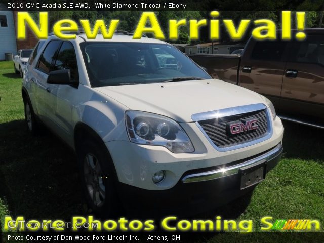 2010 GMC Acadia SLE AWD in White Diamond Tricoat