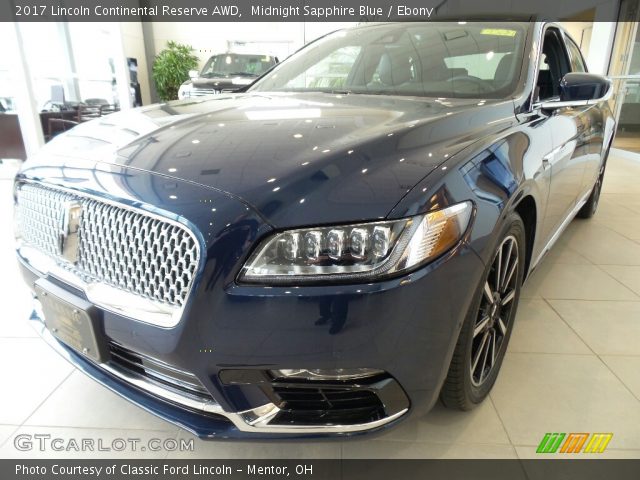 2017 Lincoln Continental Reserve AWD in Midnight Sapphire Blue