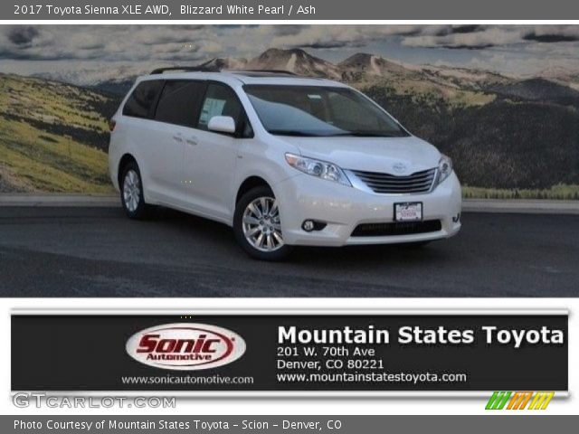 2017 Toyota Sienna XLE AWD in Blizzard White Pearl