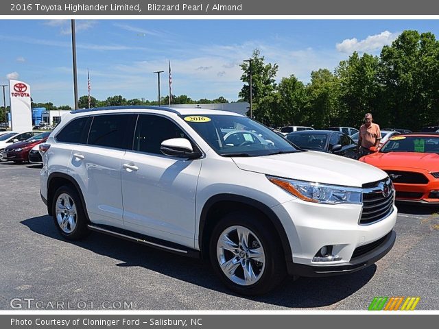 2016 Toyota Highlander Limited in Blizzard Pearl
