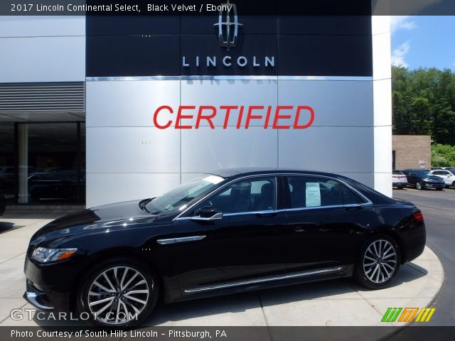 2017 Lincoln Continental Select in Black Velvet