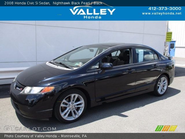 Nighthawk Black Pearl 2008 Honda Civic Si Sedan Black