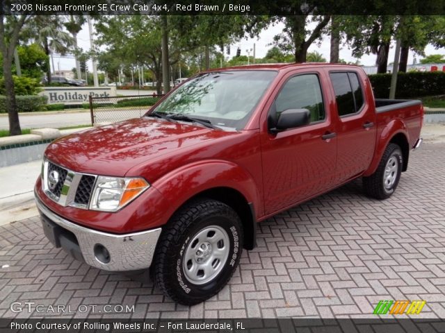 2008 Nissan Frontier SE Crew Cab 4x4 in Red Brawn