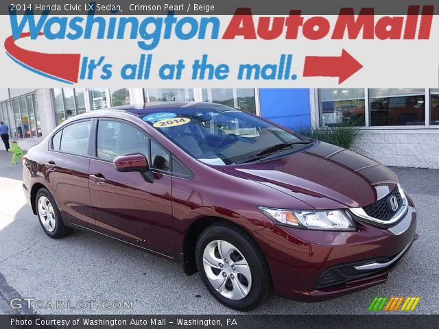 2014 Honda Civic LX Sedan in Crimson Pearl