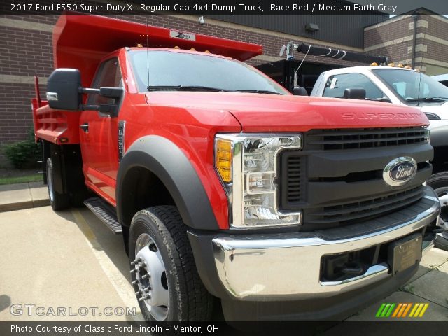 2017 Ford F550 Super Duty XL Regular Cab 4x4 Dump Truck in Race Red