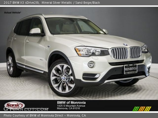 2017 BMW X3 sDrive28i in Mineral Silver Metallic