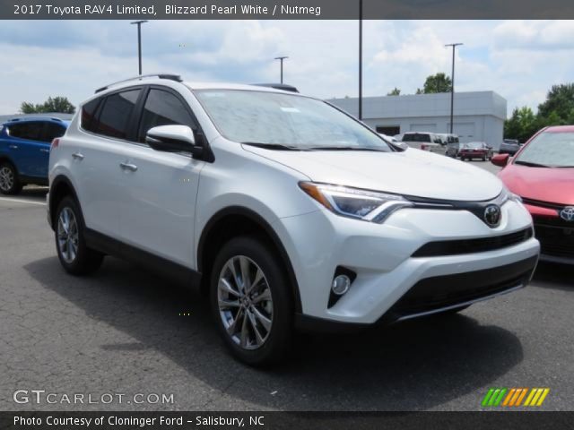 2017 Toyota RAV4 Limited in Blizzard Pearl White