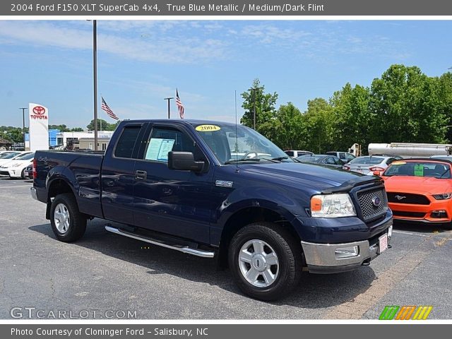 2004 Ford F150 XLT SuperCab 4x4 in True Blue Metallic