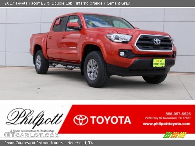 2017 Toyota Tacoma SR5 Double Cab in Inferno Orange