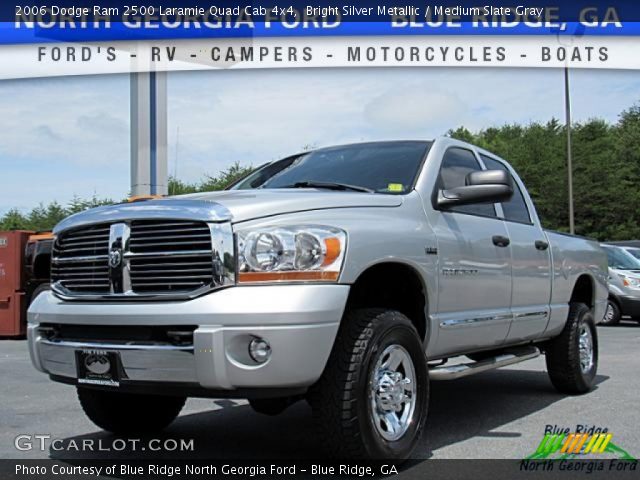 2006 Dodge Ram 2500 Laramie Quad Cab 4x4 in Bright Silver Metallic