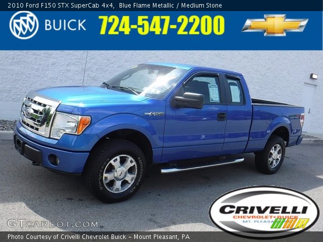 2010 Ford F150 STX SuperCab 4x4 in Blue Flame Metallic