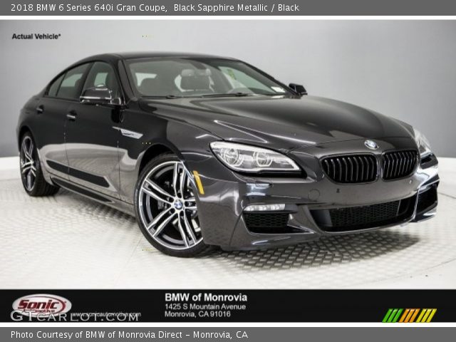 2018 BMW 6 Series 640i Gran Coupe in Black Sapphire Metallic