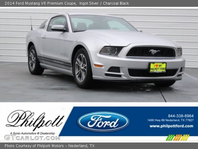 2014 Ford Mustang V6 Premium Coupe in Ingot Silver