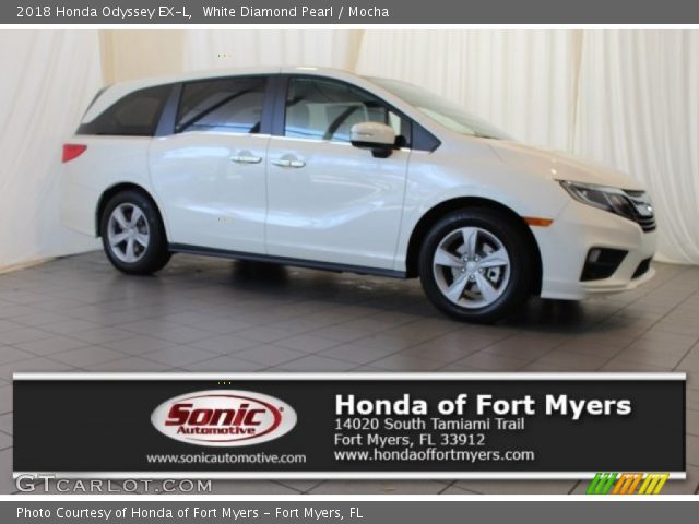 2018 Honda Odyssey EX-L in White Diamond Pearl