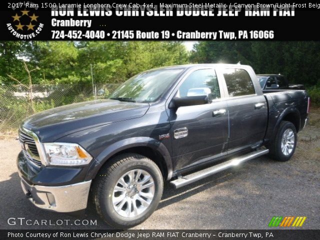 2017 Ram 1500 Laramie Longhorn Crew Cab 4x4 in Maximum Steel Metallic