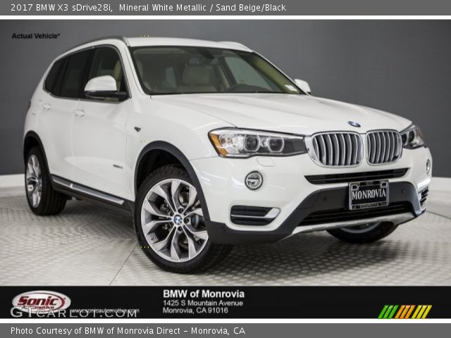 2017 BMW X3 sDrive28i in Mineral White Metallic