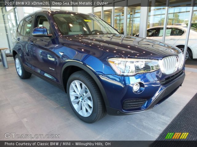 2017 BMW X3 xDrive28i in Deep Sea Blue Metallic
