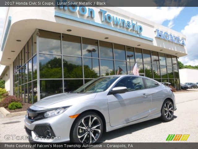 Lunar Silver Metallic 2017 Honda Civic Si Coupe Black