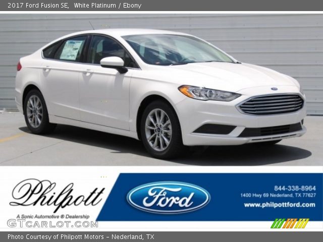 2017 Ford Fusion SE in White Platinum
