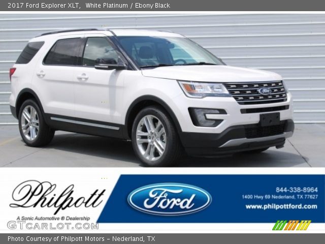 2017 Ford Explorer XLT in White Platinum