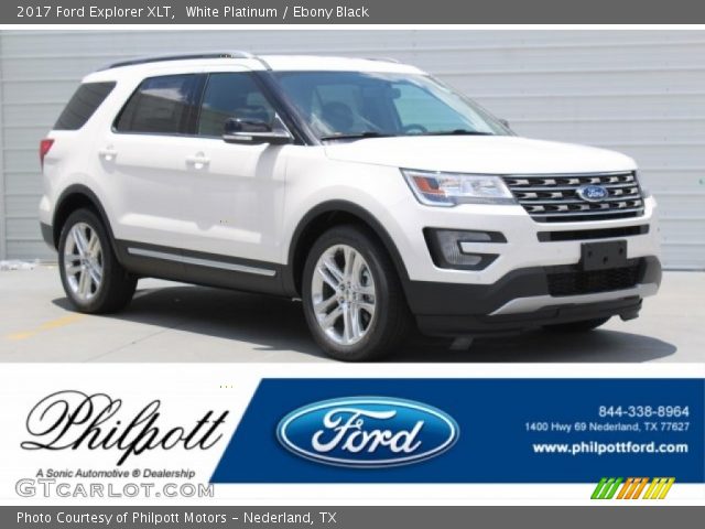 2017 Ford Explorer XLT in White Platinum