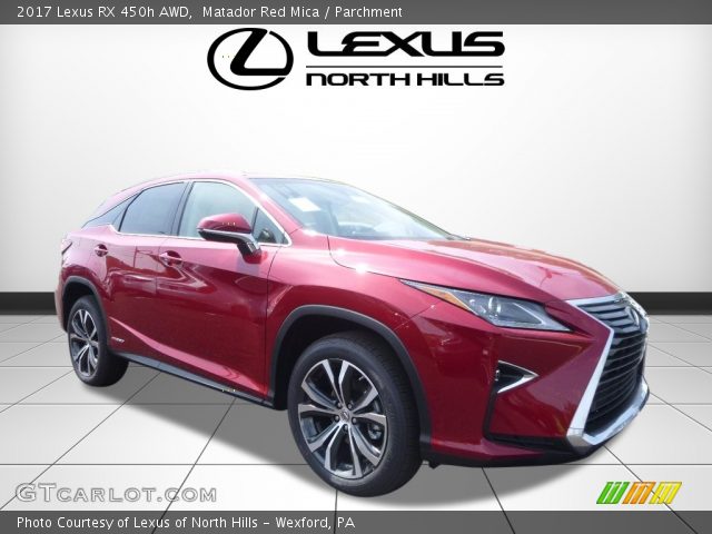 2017 Lexus RX 450h AWD in Matador Red Mica