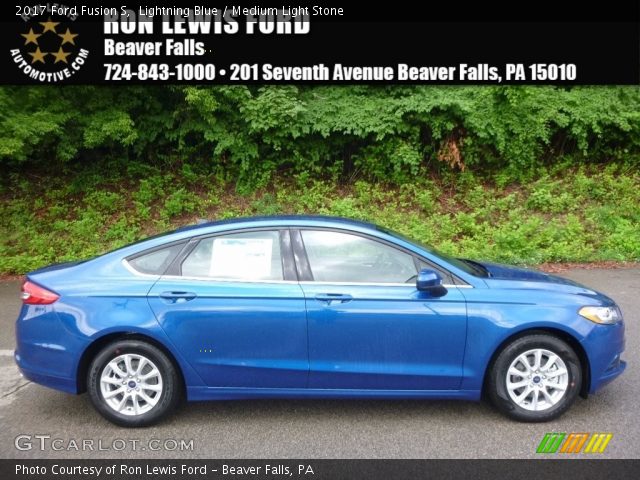 2017 Ford Fusion S in Lightning Blue