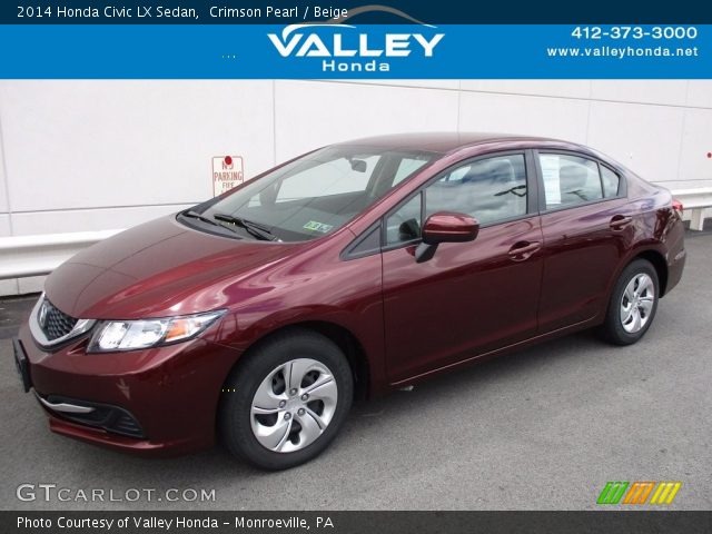 2014 Honda Civic LX Sedan in Crimson Pearl