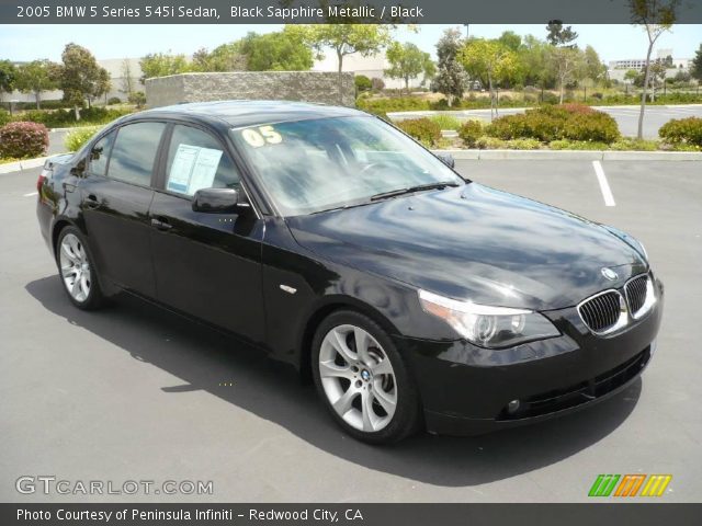 2005 BMW 5 Series 545i Sedan in Black Sapphire Metallic