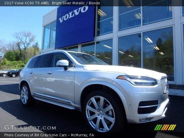 2017 Volvo XC90 T6 AWD in Bright Silver Metallic