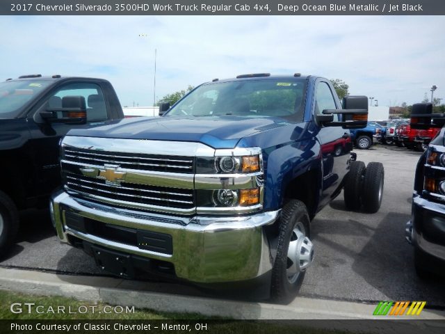 2017 Chevrolet Silverado 3500HD Work Truck Regular Cab 4x4 in Deep Ocean Blue Metallic