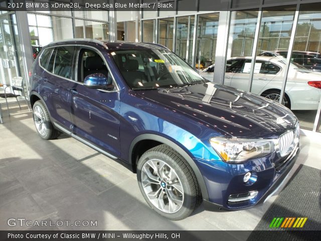 2017 BMW X3 xDrive28i in Deep Sea Blue Metallic