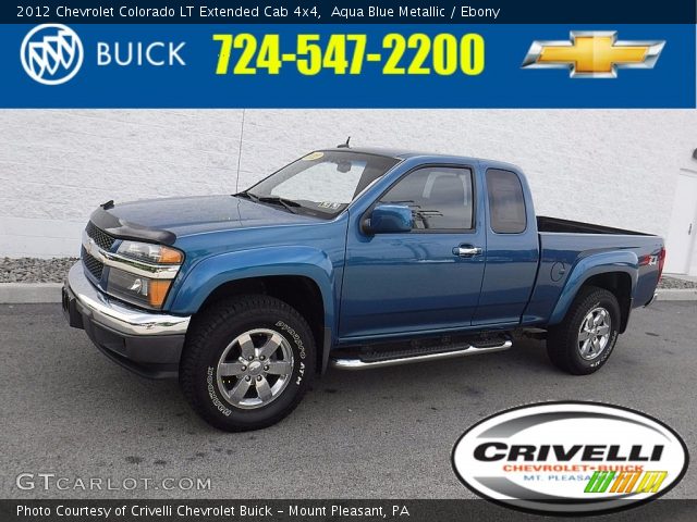 2012 Chevrolet Colorado LT Extended Cab 4x4 in Aqua Blue Metallic