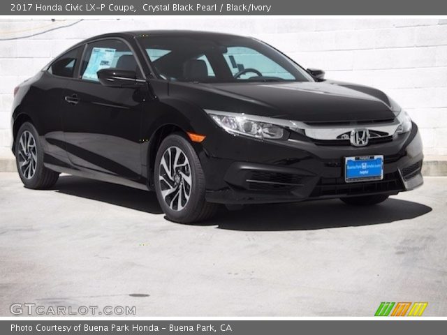 2017 Honda Civic LX-P Coupe in Crystal Black Pearl