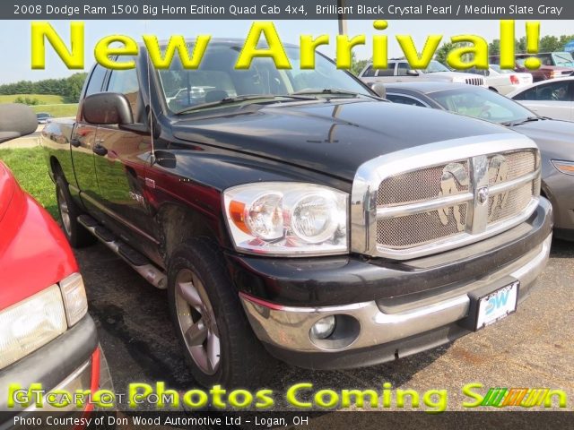 2008 Dodge Ram 1500 Big Horn Edition Quad Cab 4x4 in Brilliant Black Crystal Pearl