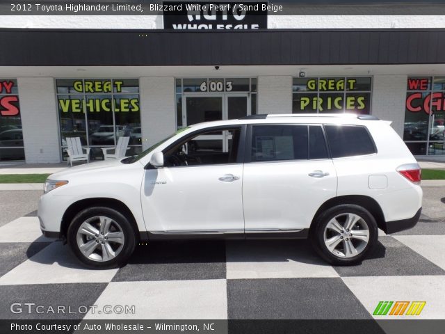 2012 Toyota Highlander Limited in Blizzard White Pearl