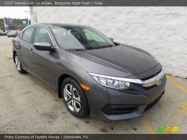 2017 Honda Civic LX Sedan in Burgundy Night Pearl